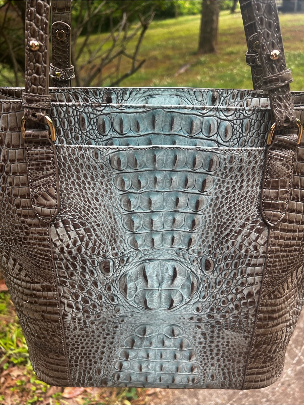 Brahmin Abigail Bluebell Ombré Melbourne Shoulder Bag - Picture 3 of 17